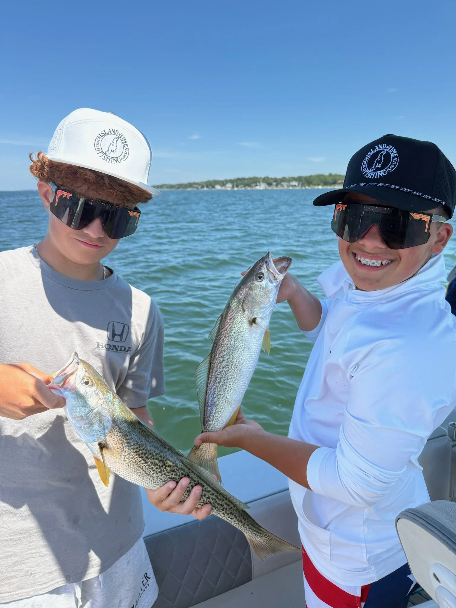 Kids learning to fish at the Aquidneck Island Fishing Academy