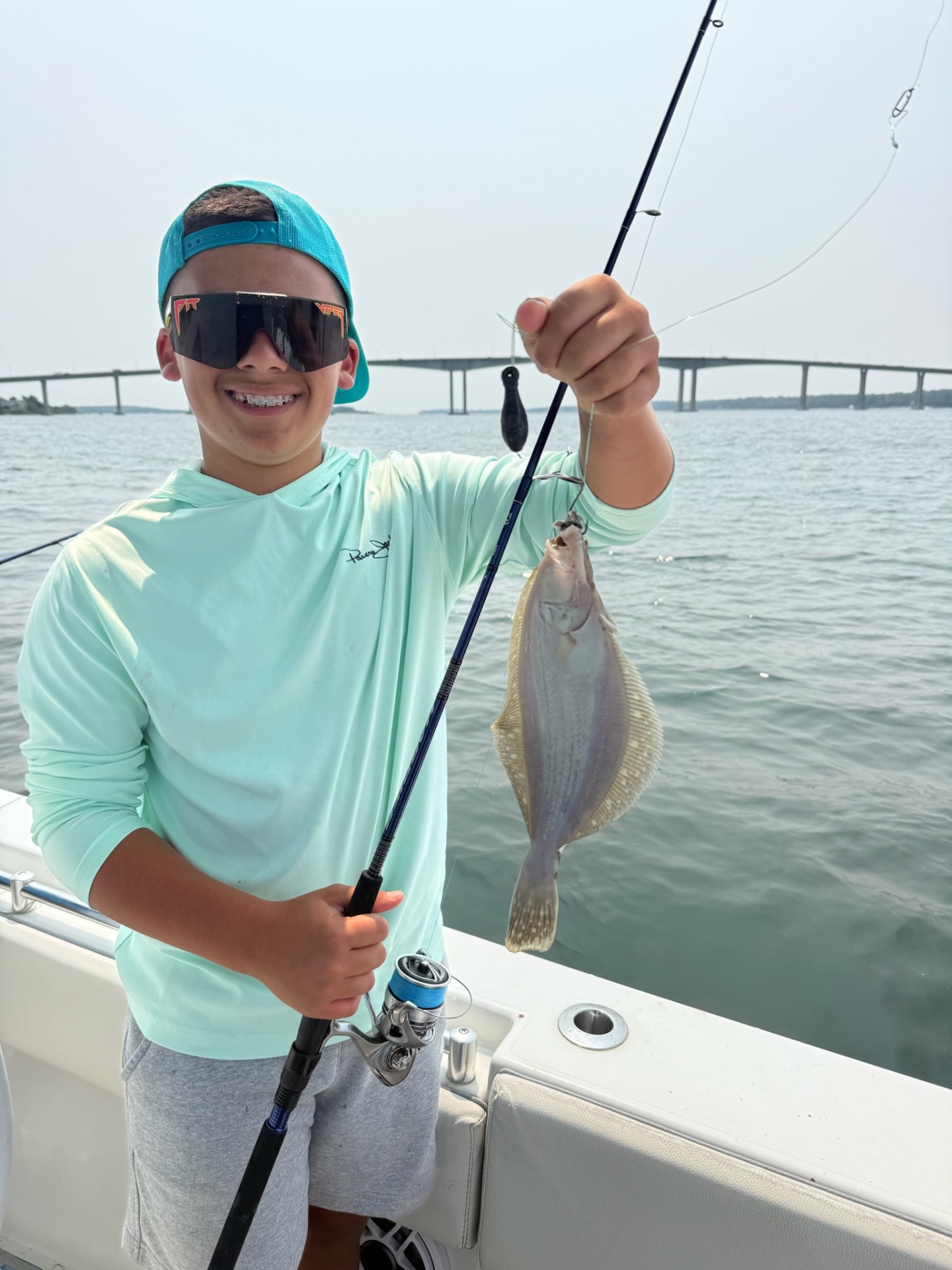 Academy camper with a fluke near the bridge