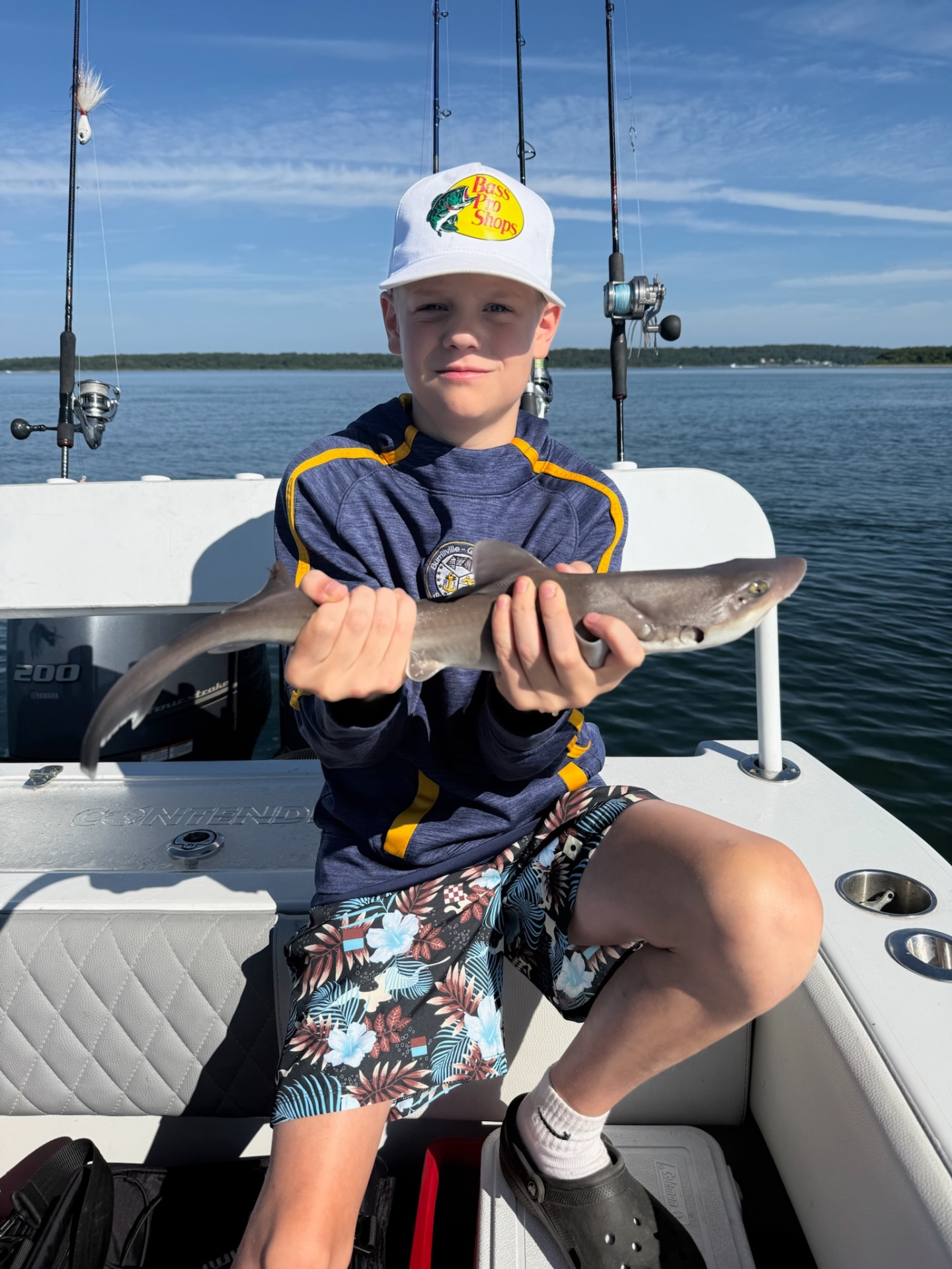 Academy camper with a smooth dogfish